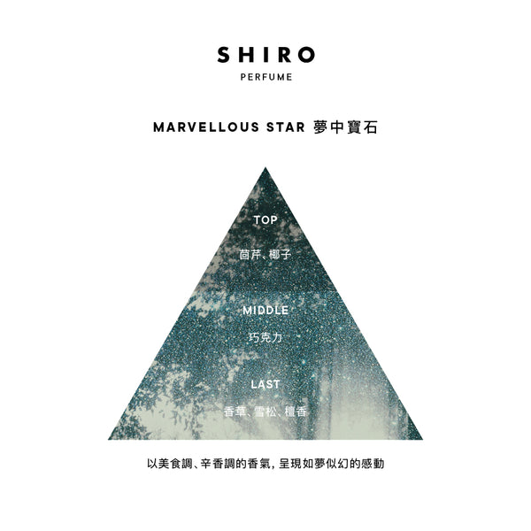 SHIRO 香水MARVELLOUS STAR 夢中寶石– SHIRO Online Store