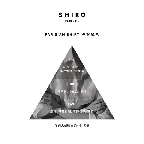 SHIRO PARISIAN SHIRT 香水　100ml Parisian Shirt Shiro perfume - a fragrance for women and men