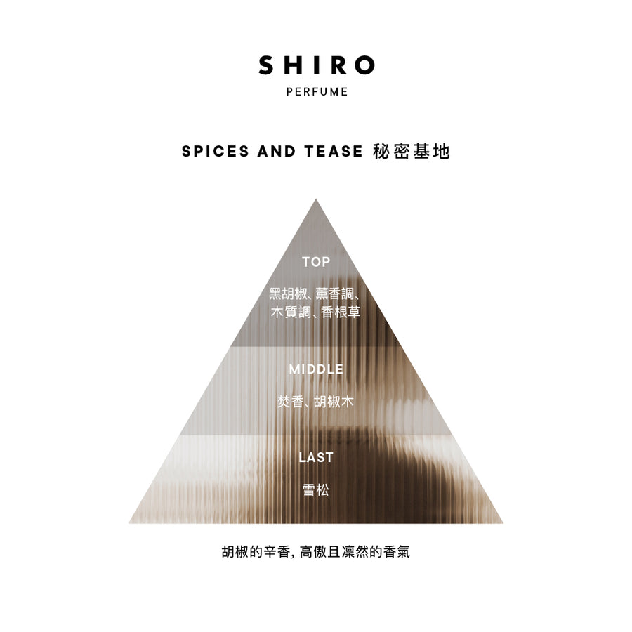 最終値下げにします‼️SHIRO SPICES AND TEASE 100ml spicesandtease_triangle_900x.